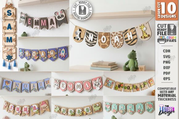 Beautiful Laser Cut Baby Name Banners for Your Nursery