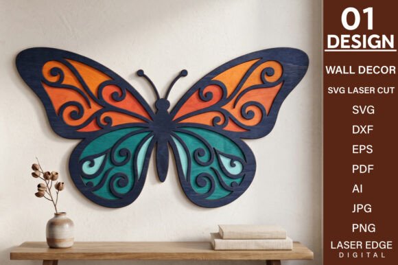 Butterfly 5 Layer Laser Cut SVG: A Guide to Elegant 3D Crafts