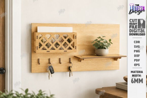 Elevate Your Space: Wall Key Holder Laser Cut | Wall Decor