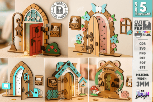 Enchanting Laser Cut Tooth Fairy Door SVG Designs