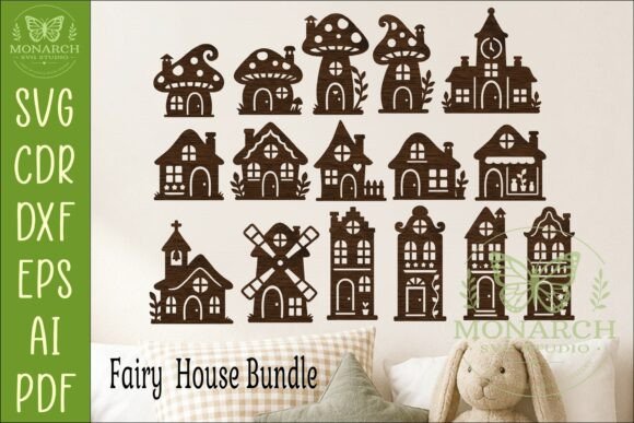 Fairy Village SVG Bundle | Silhouettes