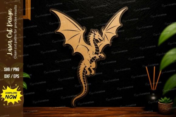 Fantasy Dragon Laser Cut Svg Design for Epic Creations