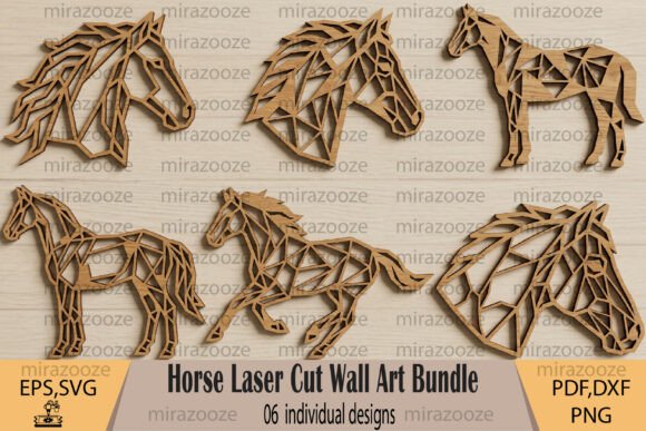Geometric Horse Laser Cut Wall Art: Modern Design Files