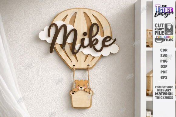 Kids Room Name Sign Laser Cut | CNC File
