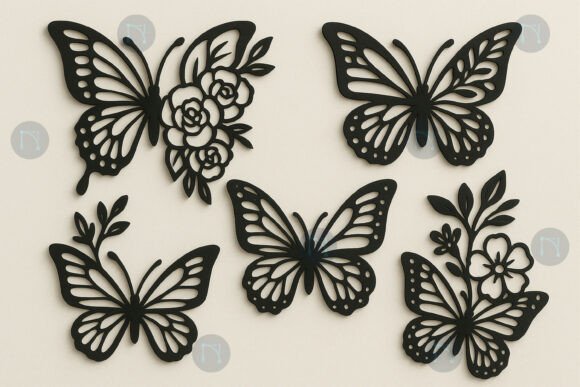 Laser Cut Floral Butterfly SVG Bundle for Elegant Crafts