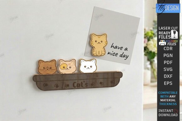 Laser Cut Notepad Holder & Fridge Magnet SVG