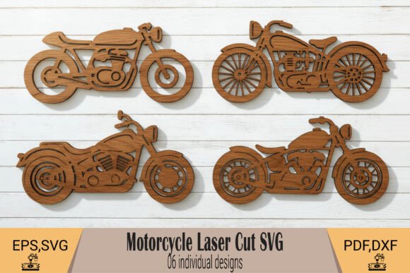 Motorcycle Laser Cut Wall Art SVG: Bold Designs for Makers