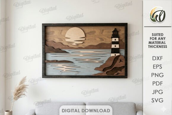 Nature Layered Wall Art Laser Cut: Modern Design for Your Space