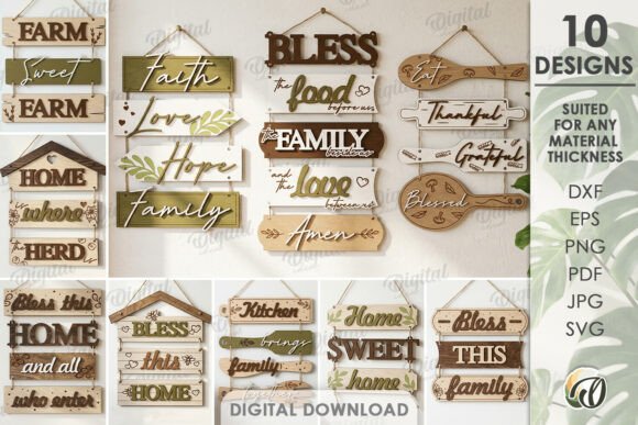 Rustic Charm: Laser Cut Wall Art for Your Home