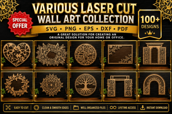 Stunning Laser Cut Wall Art SVG Bundle for Crafters