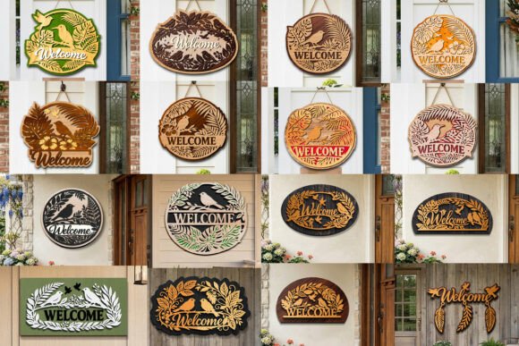 Tropical Welcome Sign SVG for Laser Cutting